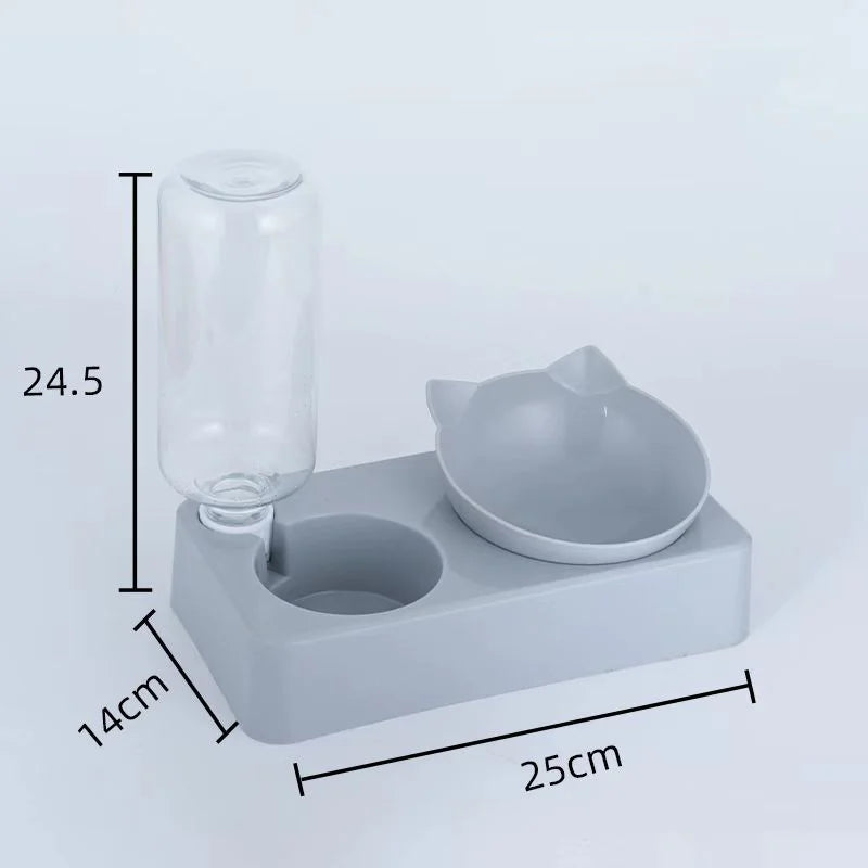 Tilted Pet Bowl Protects Neck